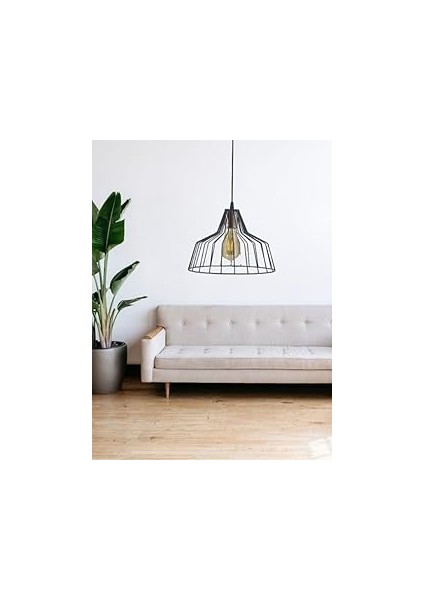 Metal Kafes Ferforje Piramit Model Bakır Duylu Hol Mutfak Tasarım Tekli Sarkıt Avize Modelleri