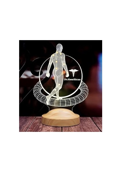 Sevgilambası Fizik Tedavi Doktoru, Fizyoterapist, Ortopedi Doktoru Hediyesi 3D LED Lamba