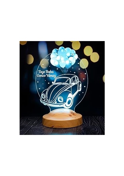 Babalar Günü Hediyesi, Babaya Hediye, Vosvos LED Lamba, Kayınpedere Hediye Gece Lambası