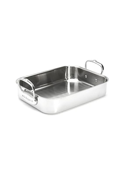 De Buyer 3727.35 Kızartma Sacı, Gri Paslanmaz Çelik 35 x 25 cm