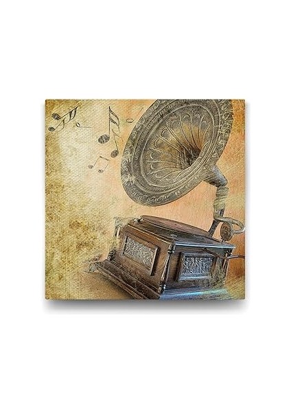 Gramofon Tablosu - 70X70CM