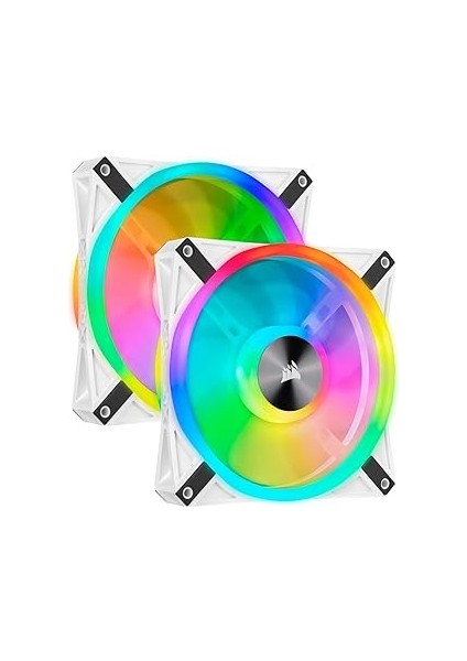 Ql Serisi, Icue QL140 Rgb Beyaz, 140MM, Pwm, Lighting Node Core Rgb Kontrolcü Dahil, Rgb Fa