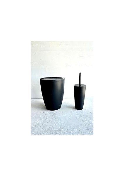 Primanova Saf Plastik Banyo Seti 2 Peices'ten (Sepet 7,5 Litre, Tutuculu Tuvalet Fırçası). Banyo ve