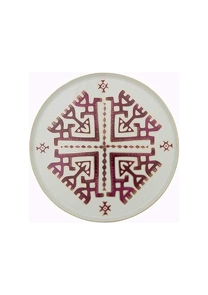 Arabesque Desen Düz Tabak 18CM