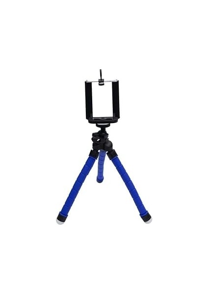 Esnek Ahtapod Tripod Telefon Tutucu Mavi