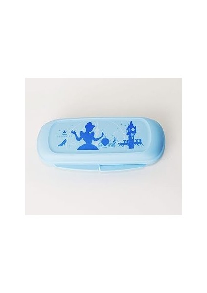 Tw Prenses Box Pastel Mavi Gözlük Kutusu Kılıf Kalemler + Tükenmez Kalem