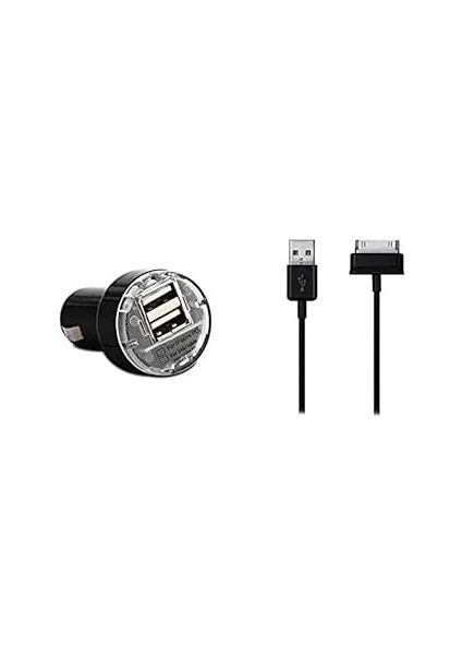 SMG-482 2A Tabletler Iki USB Araç Şarj Cihazı + Kablosu