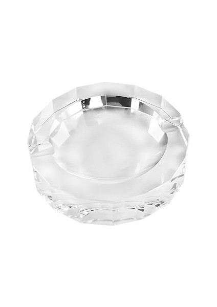 System Cyrstal Ashtray Transparent Gümüş Tek Ebat BA2056 057 C1