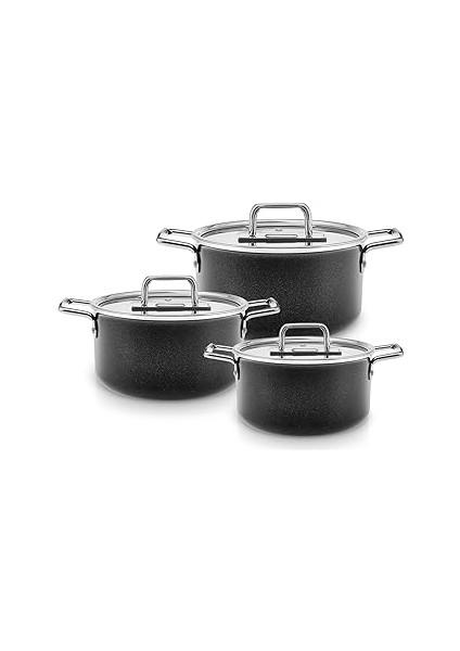 Swiss Crystal Mastermaid 6 Prç Mid Ten Set Shinyblack