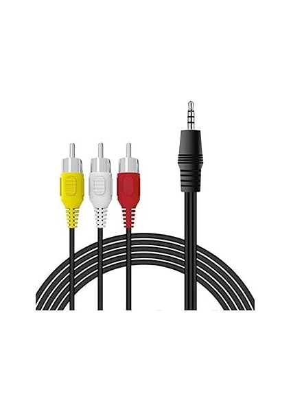 Alfais 4824 3.5 Mm Stereo To 3 Rca Dişi Tos Çevirici Dönüştürücü Ses Kablosu