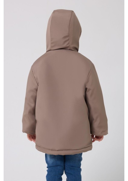 Spor Erkek Çocuk Taba Kürklü Su ve Rüzgar Geçirmez Kapüşonlu 3 Mont Parka fırsatları