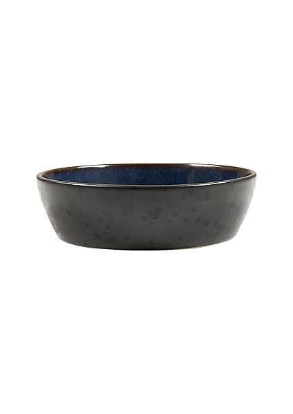 Bitz Çorba Kasesi, Porselen Çorba Kasesi, 18 cm Çapında, Siyah/koyu Mavi