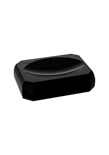 System Cyrstal Bath Accessory Soap Dish Black Siyah Tek Ebat BA2051 008 C2