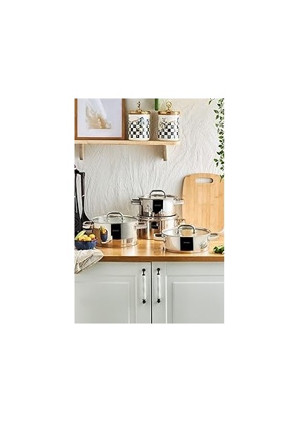 Mımosa 8 Parça Çelik Tencere Seti