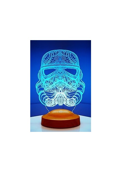 Sevgilambası 3D Star Wars Askeri Stormtrooper 3 Boyutlu LED Lamba