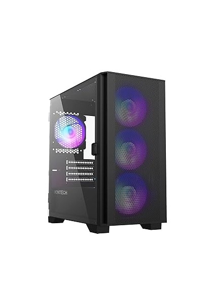 Montech Air 100 Argb Micro-Atx Tower, Dört Argb Fanlı Önceden Kurulmuş, Ultra Minimalist Tasarım, I
