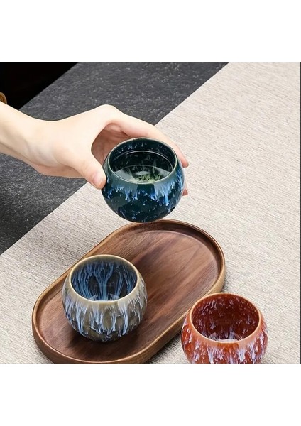 Renk / 5'li Set Bir Set Fırından Değiştirilmiş Seramik Çay Bardakları indirimleri