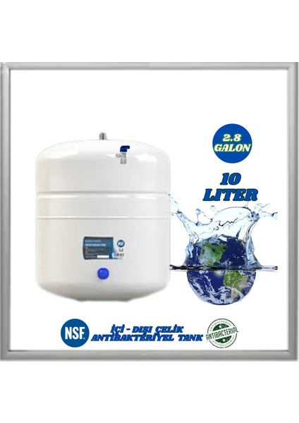Platınum Montaj Dahil 10 Litre 7 Filtre 14 Aşama 90 Gpd Nano Membran Gümüş Iyon Tatlandırıcı Mineral Alkali Filtreli Antibakteriyel 12 Lt Çelik Tanklı Su Arıtma Cihazı