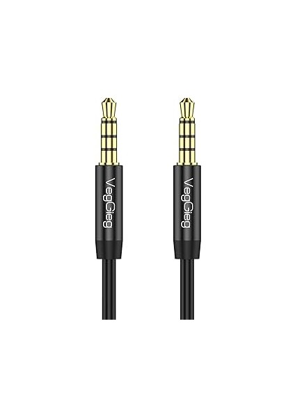 3.5mm Jack Trrs Hi-Fi Örgülü Aux Mikrofon Ve Ses Kablosu 3 Metre