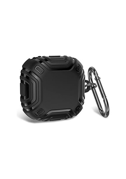 Microsonic Galaxy Buds 2 Pro Kılıf Military Darbe Emici + Askılık Siyah [buds 2 Pro Il
