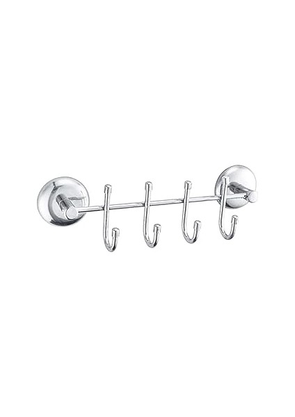 Feyzayapi Metal 4'lü Banyo Lavabo Vidalı Askılık Sağlam Aparat Krom Askılık Elbise Havlu Asma Askı
