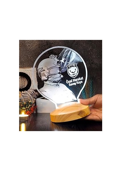 Sevgilambası Harekat Polisi Hediyesi, Polis Harekat, Pöh Hediyesi, Kişiye LED Lamba,