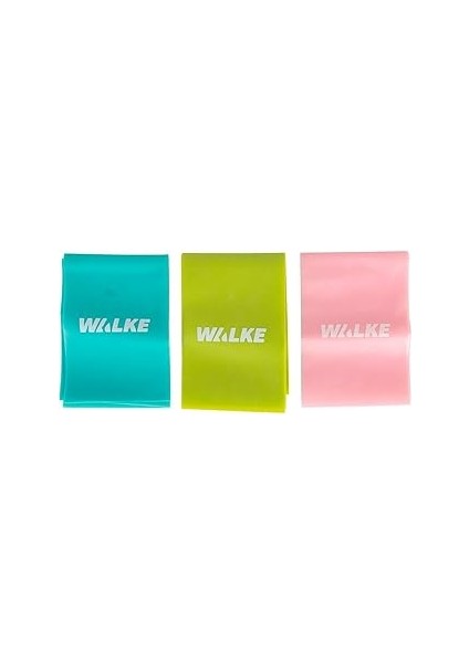 Walke 3 'lü Pilates Bandı Plates Egzersiz Direnç Lastiği Seti (Uç Kısmı Açık)