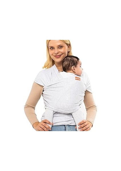 Noone Wrap Sling - Esnek Bebek Taşıma Şalı - Yenidoğan Bebeklerin Ihtiyacı Olan Ten Teması ve M Poz