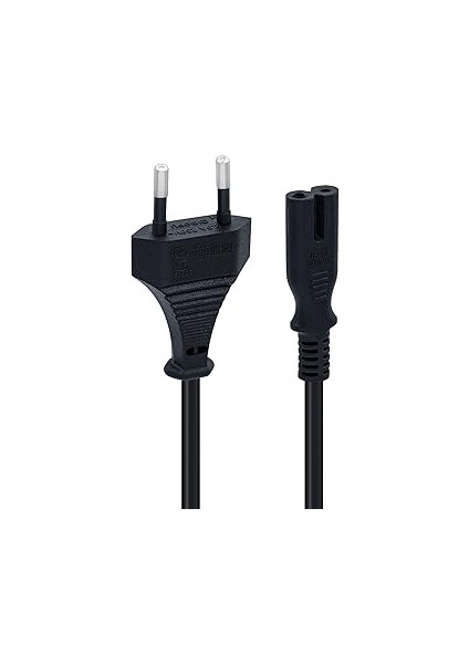 Ps5/ Ps4/ Ps3 / Xbox Series S-X Uyumlu 2 Pinli 1.5 Metre Güç Kablosu Teyp Fişi, Radyo Fişi