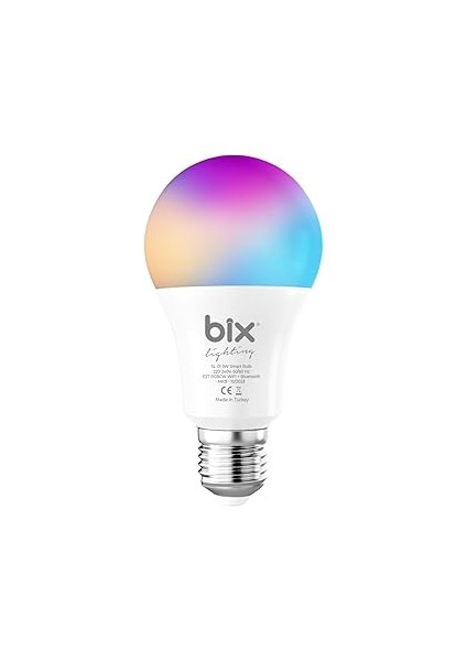 Bix Sl-01 Aura Çok Renkli 9W Rgb Wifi-Bluetooth Uzaktan Kontrollü Akıllı Ampul