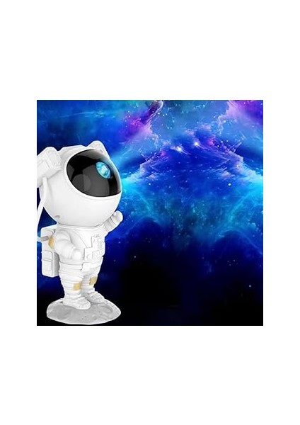 Astronot Gece Lambası Dekoratif Uzaktan Kumandalı Galaksiler ve Yıldızlar 8 Farklı Mod Il