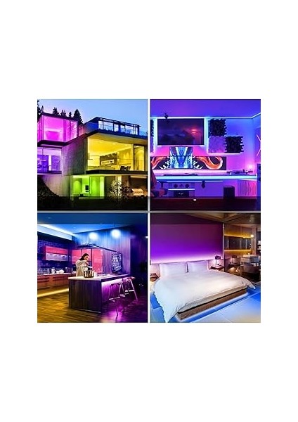 Ema Dükkan 5 Metre Rgb Şerit LED Kumandalı 44 Tuşlu 20 Renk Rgb Şerit Işık Aydınlatma