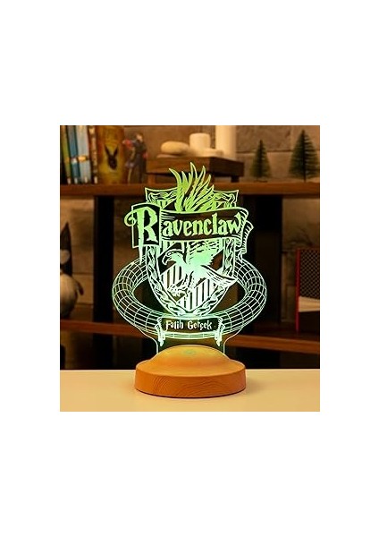 Sevgilambası 3D Harry Potter Hediyesi Hogwarts Ravenclaw Binası LED Lamba