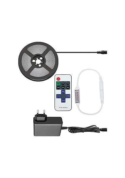 12V 4040 Şerit LED Tak Çalıştır Hazır Set | Beyaz, Günışığı | Dim Edilebilir | Adaptör Dahil | 2-3-