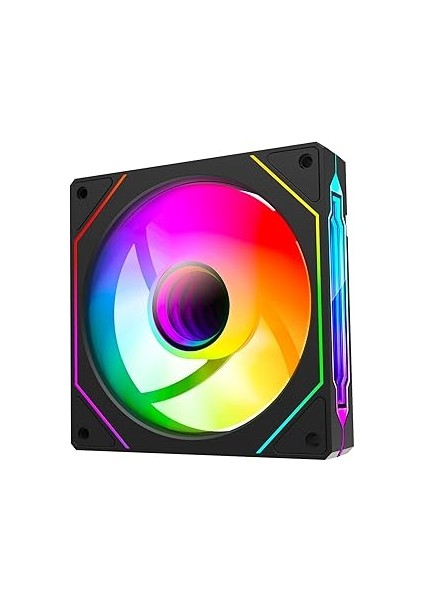 7C-120S 120 * 120 * 25MM Double Ring Aynalı Argb Siyah Kasa Fanı Fan Hızı (Rpm) 800-1800 Rp