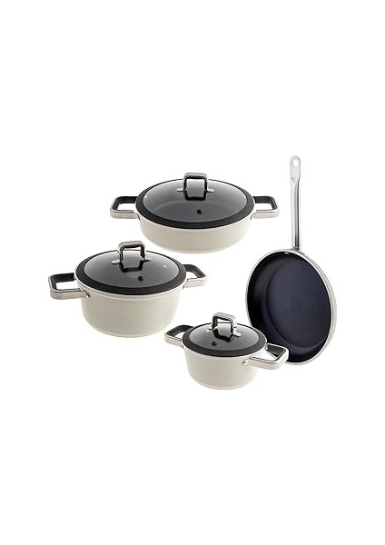 Almond Cream 7 Parça Granit Tencere Seti