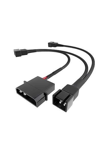 – 4 Pin Molex Fan Dağıtım Kablosu ((5,25 Inç) 5 V – 3x 3 Pin Fiş 2 Kutuplu, 20-20-20CM)