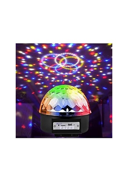 Mobee Parti Malzemesi Sese Duyarlı Bluetoothlu LED Küre Disko Topu Renkli Işıklı Lazer