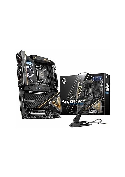 Meg Z890 Ace Soket 1851 Ddr5 9200MHZ(OC) USB 20GBPS 5xm.2 2xtb4 HDMI Display 10G Lan Wifi7 Atx