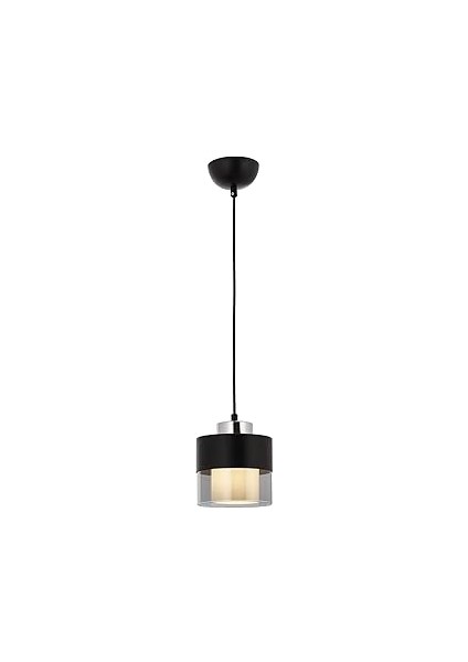 Avonni AV-60193-1BSY Siyah Boyalı Modern Avize E27 Metal Cam 15CM