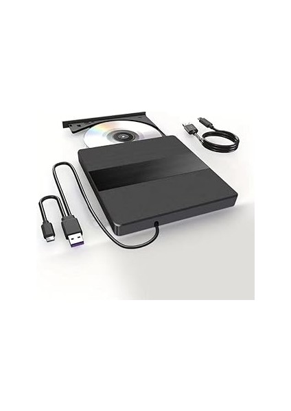 Harici USB 3.0 ve Type-C Dvd-Rom Dvd-Rw Optik Sürücü, USB ve Type C Kablolu, Pc, Tablet,