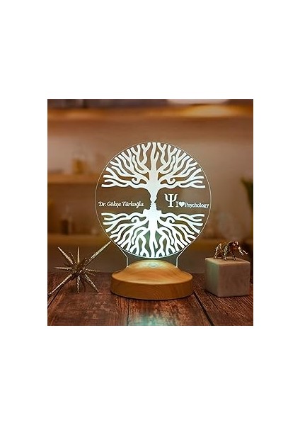 Psikolog ve Psikiyatristlere LED Lamba - Psikiyatri Doktoruna Kişiye ve Anlamlı Hediye Ma
