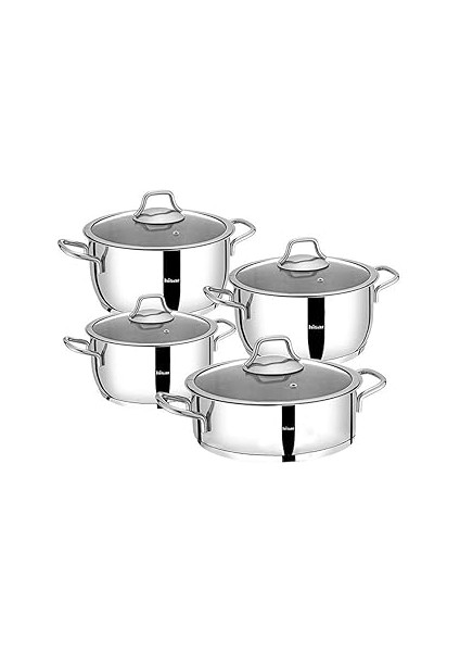 Teos 8 Parça Çelik Tencere Seti