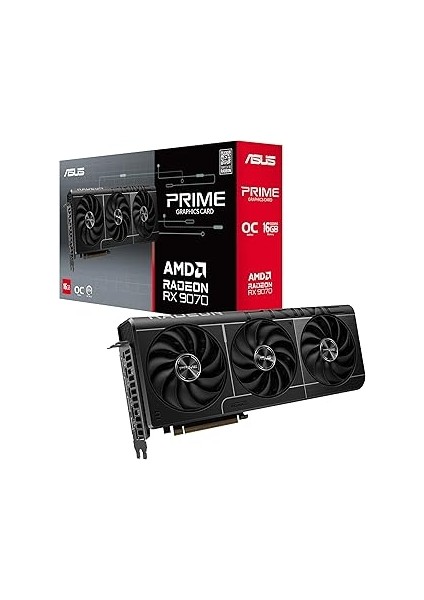 ASUS-PRIME-RX9070-O16G-AMD-RADEON-RX 9070-16GB GDDR6-256BIT-OC-HDMI-3XDP-EKRAN Karti
