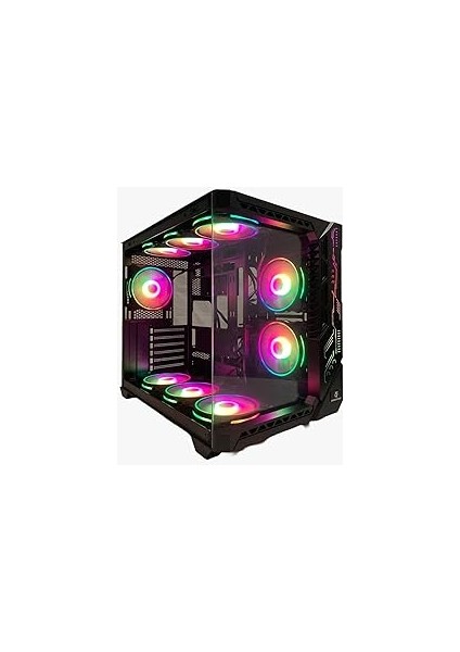 Bree 9×120 mm Fanlı A-Rgb Kumandalı Kontrolcülü E-Atx Oyuncu Bilgisayar Kasası