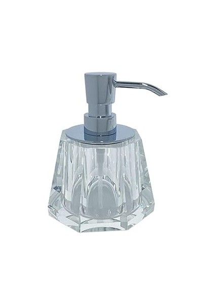 System Kristal Sıvı Sabunluk Krom Renk 148X120X120 mm