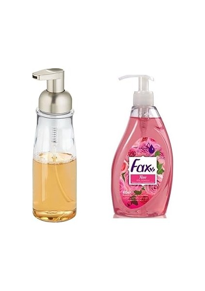Bosphorus Homi Akri̇li̇k Sivi Sabunluk ve 1 Adet 400 ml Sivi Sabun Gül Kokulu