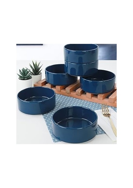 Keramika Indigo Mavi Stackable Çorba Kasesi 14 cm 6 Adet