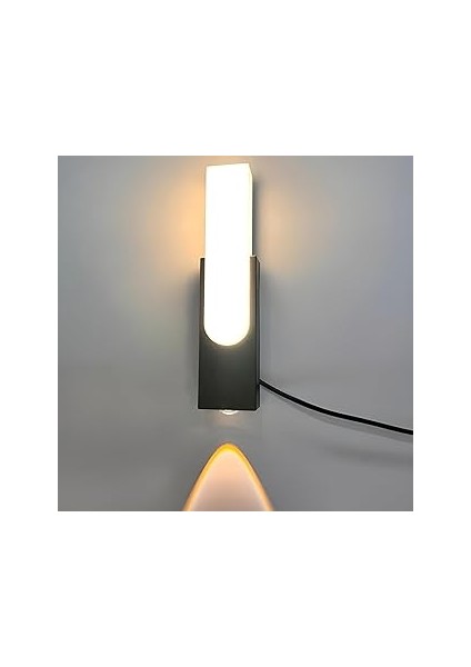 Ucuz Geldi Dekoratif LED Aplik, Çift Yönlü, 10W, 3200K Gün Işığı, Siyah, Çift Yönlü Işık LED Duvar