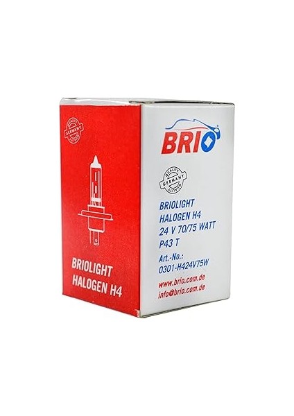 Brio Ampul Halojen H4 24V 75/70W 64196 2 Li
